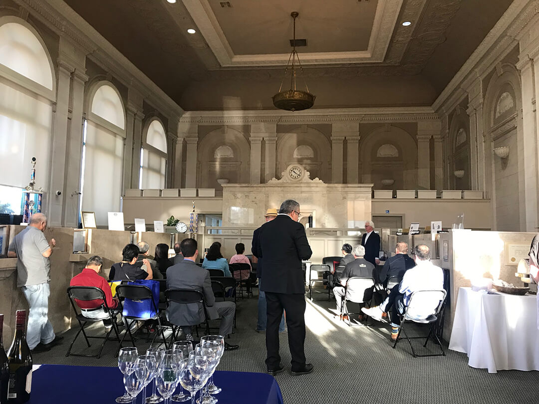 Alameda Speakers Series event at Beacon Business Bank in Alameda.
