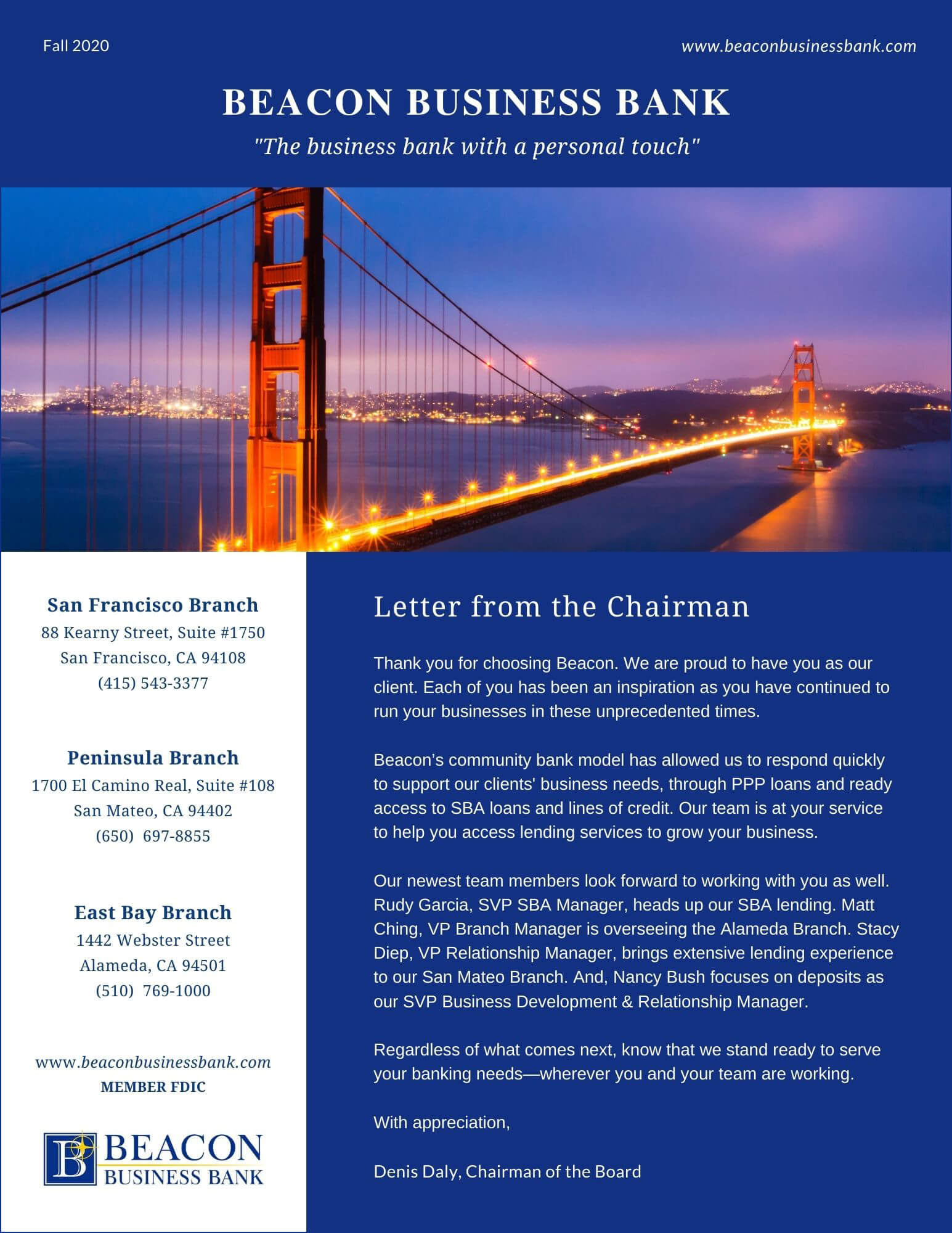 Beacon Business Bank Newsletter