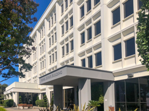 Exterior photo of the Borel Estate Building in San Mateo