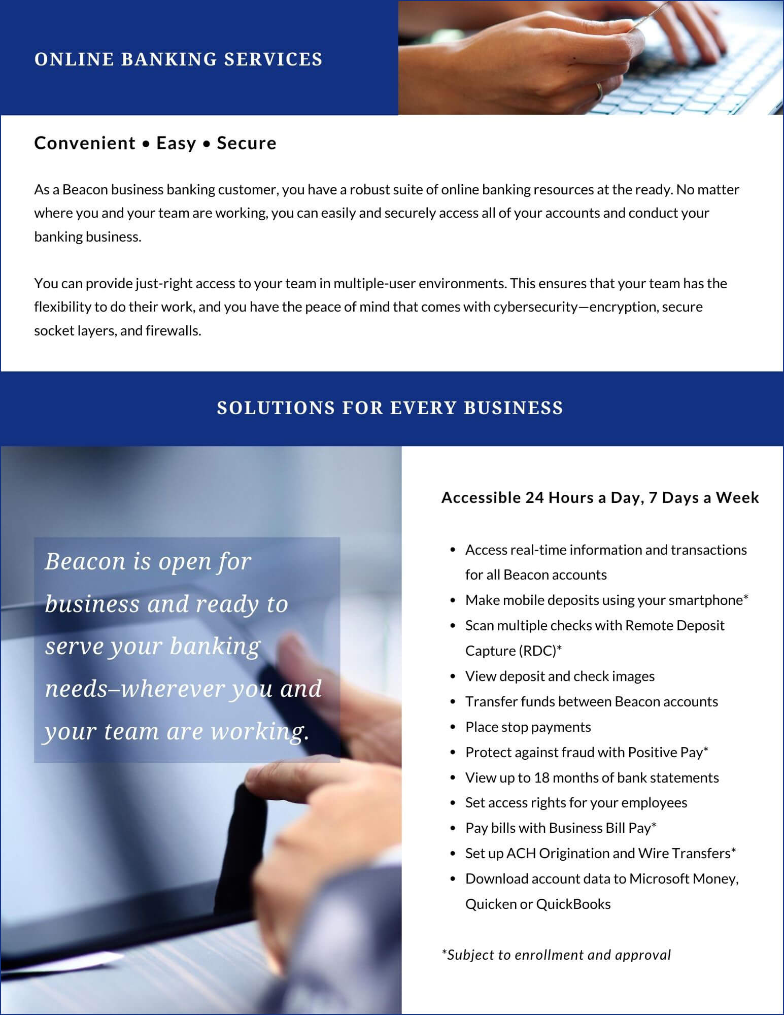 Beacon Business Bank Newsletter
